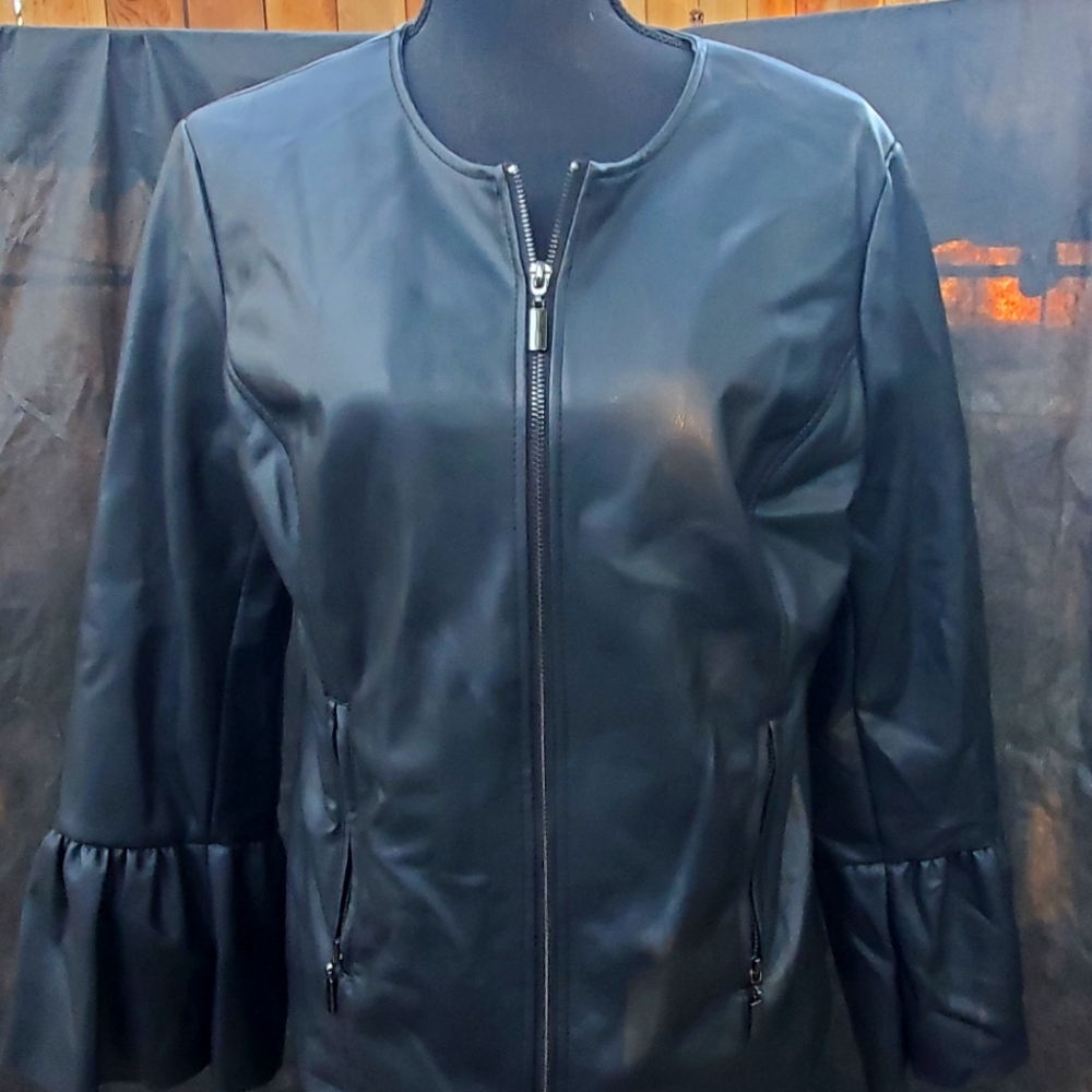 Women's leather look jacket